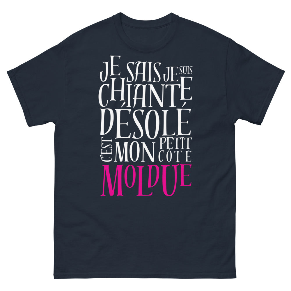 T-shirt Moldu marine - désolé, c'est mon petit côté Moldu