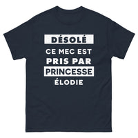 Thumbnail for T-shirt Princesse Élodie marine - Désolé ce mec est pris