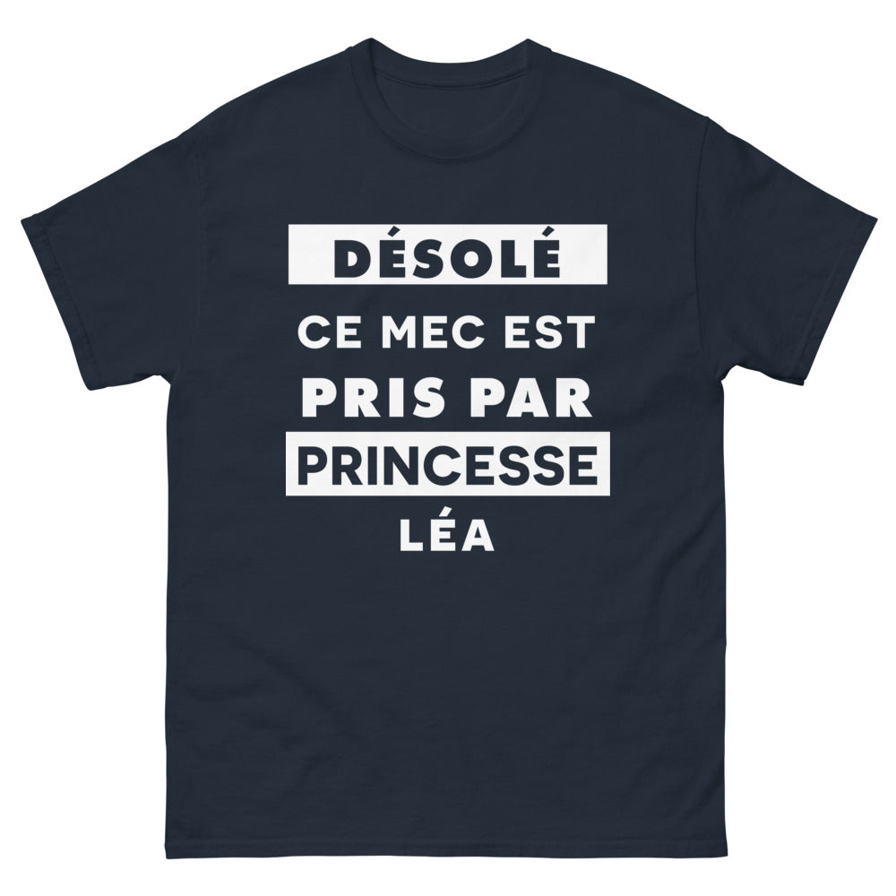 T-shirt Princesse Léa marine - Désolé, ce mec est pris par Princesse Léa