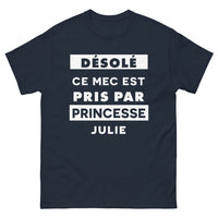 Thumbnail for T-shirt Princesse Julie marine - Désolé, ce mec est pris