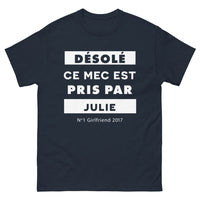 Thumbnail for T-shirt Bretagne marine - Désolé ce mec est pris par Julie