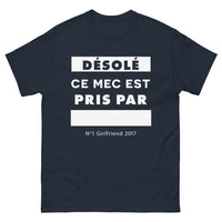 Thumbnail for T-shirt romantisme moderne marine - déso ce mec est pris