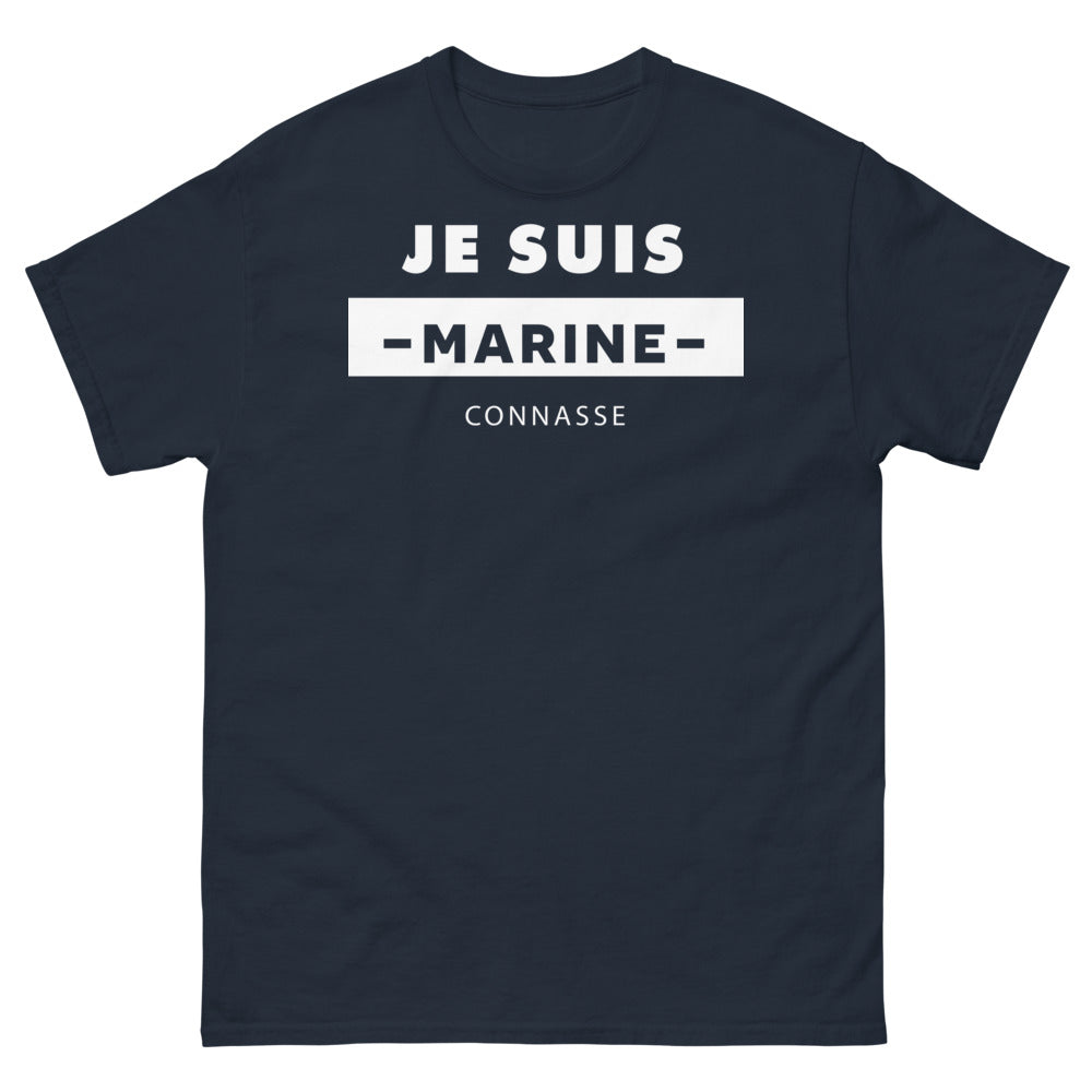 T-shirt marin marine - Je suis marine connasse