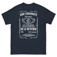 Thumbnail for T-shirt aide-soignante marine - dévouement au quotidien