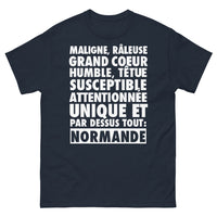 Thumbnail for T-shirt Normande marine - grand cœur et râleur