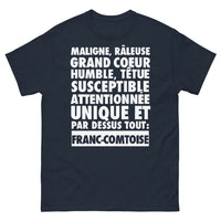 Thumbnail for T-shirt Franc-Comtoise marine - franc-comtoise au grand cœur