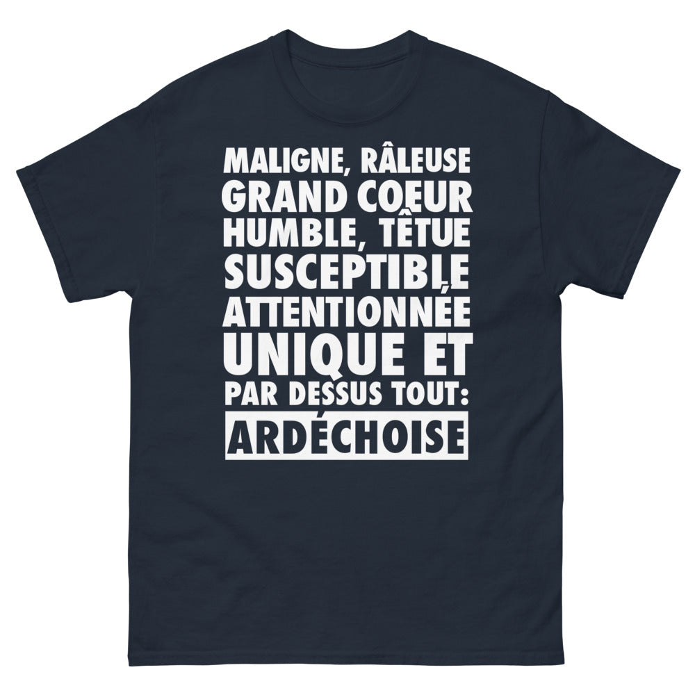 T-shirt Ardèche marine - maligne et unique