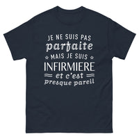 Thumbnail for T-shirt infirmière marine - Je ne suis pas parfaite mais presque