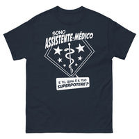 Thumbnail for T-Shirt Assistenti Medici blu marino - Sono un Assistente Medico, qual è il tuo superpotere?