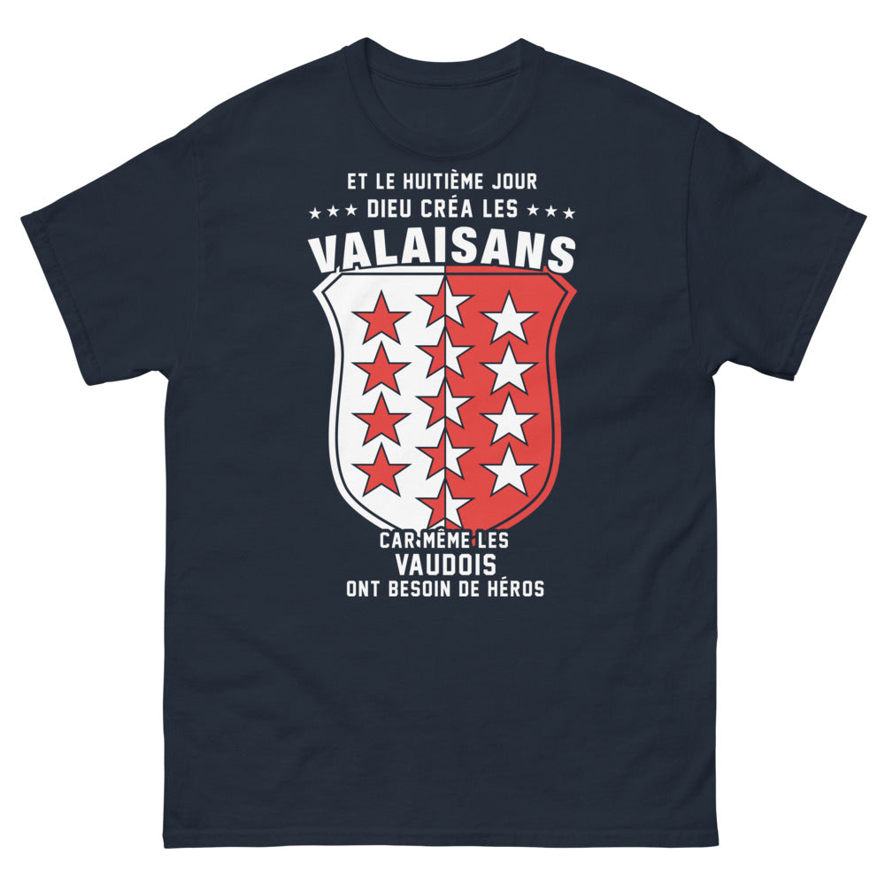 T-shirt Valaisans marine - humour et fierté régionales