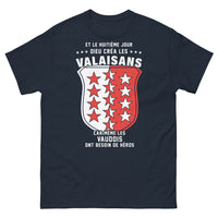 Thumbnail for T-shirt Valaisans marine - humour et fierté régionales