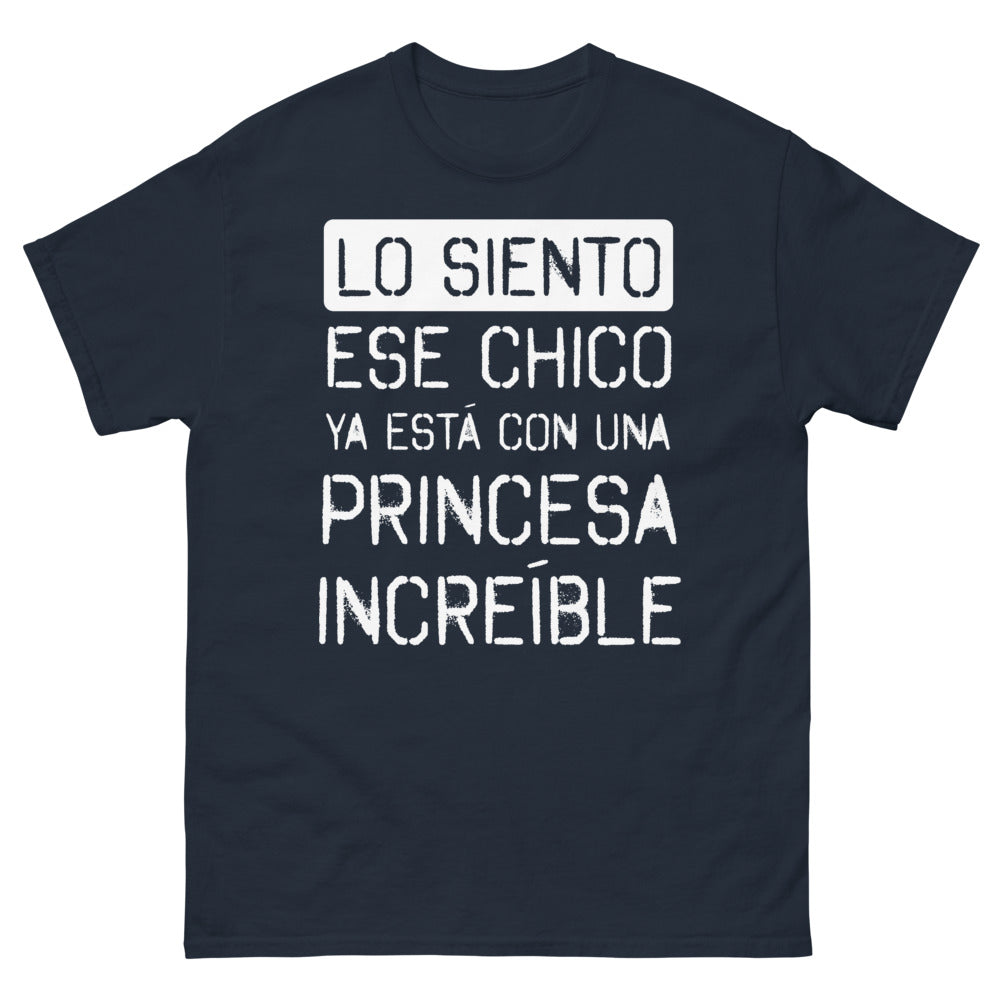 T-shirt galant et princesse incroyable marine - Désolé, ce prince est déjà pris par une princesse incroyable