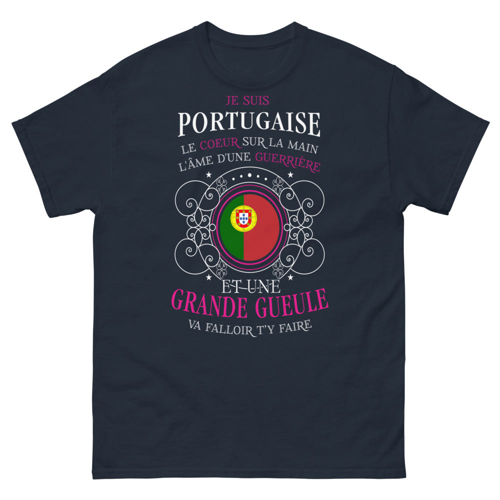 T-shirt Portugaise marine - âme de guerrière
