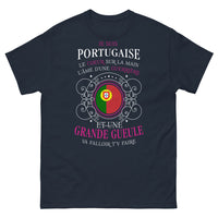 Thumbnail for T-shirt Portugaise marine - âme de guerrière