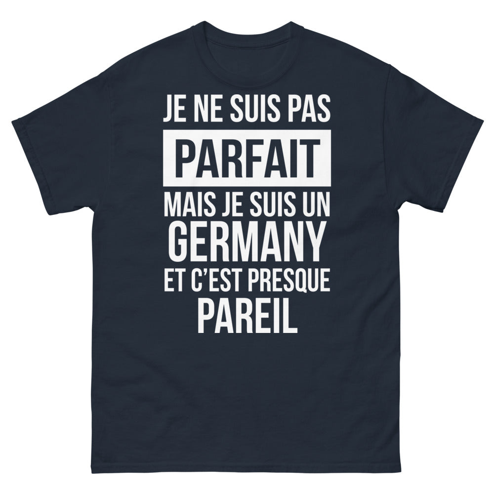 T-shirt Allemagne marine face - je ne suis pas parfait