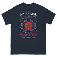 Thumbnail for T-shirt Marocain marine - cœur sur la main, grande gueule guerrier