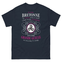Thumbnail for T-shirt Bretagne marine - cœur sur la main, âme guerrière