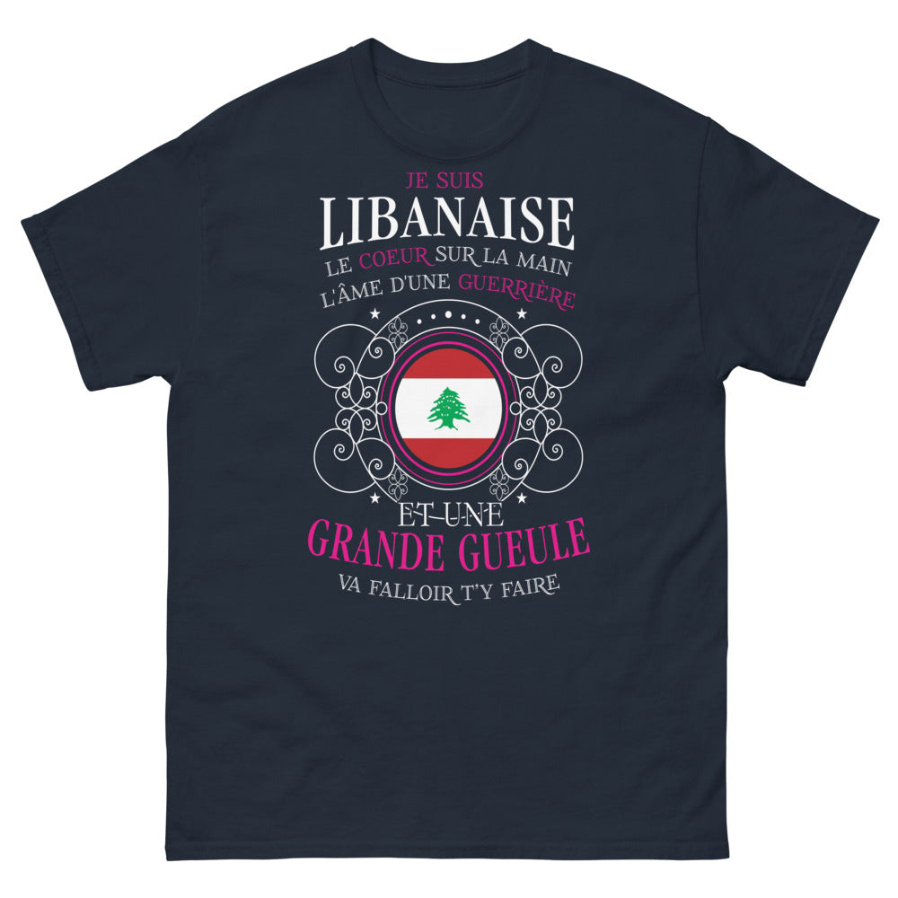 T-shirt Libanais marine face - Attitude libanaise