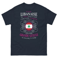 Thumbnail for T-shirt Libanais marine face - Attitude libanaise