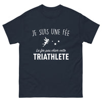 Thumbnail for T-shirt Triathlète marine - fée pas chier