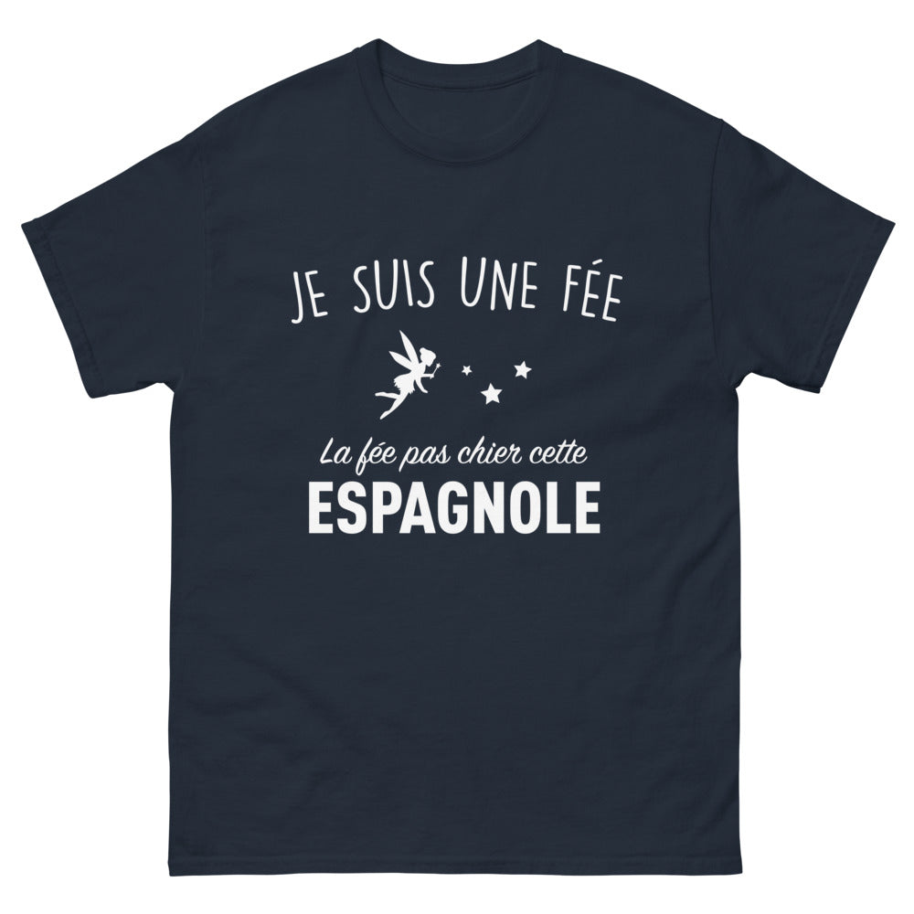T-shirt fée espagnole bleu marine face - humour ibérique