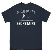Thumbnail for T-shirt France fée secrétaire bleu marine - humour pro et magie de bureau