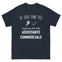 Thumbnail for T-shirt Assistante commerciale marine - fée des chiffres