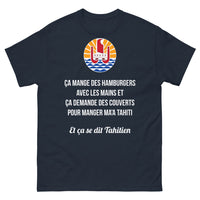 Thumbnail for T-shirt Tahitien marine - burger tropical Tahiti