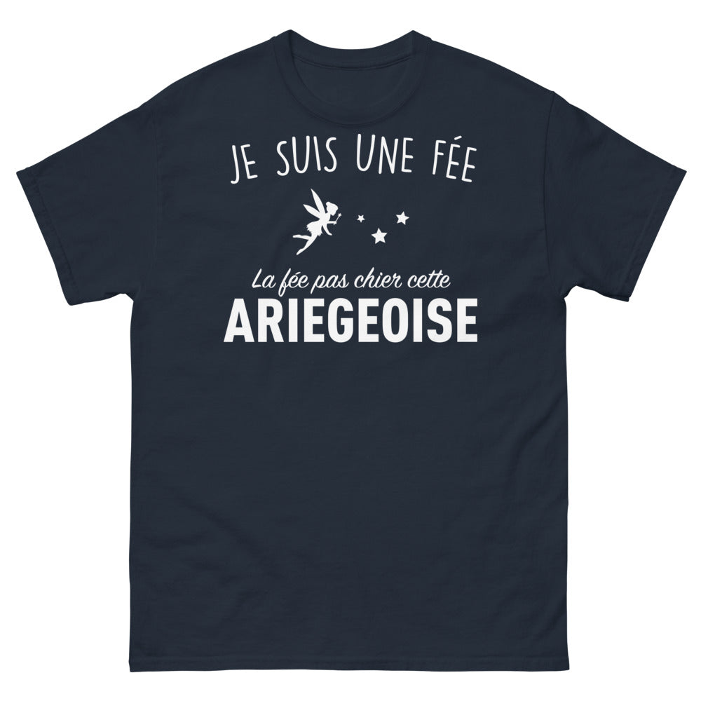 T-shirt Ariège noir dos - la fée pas chier