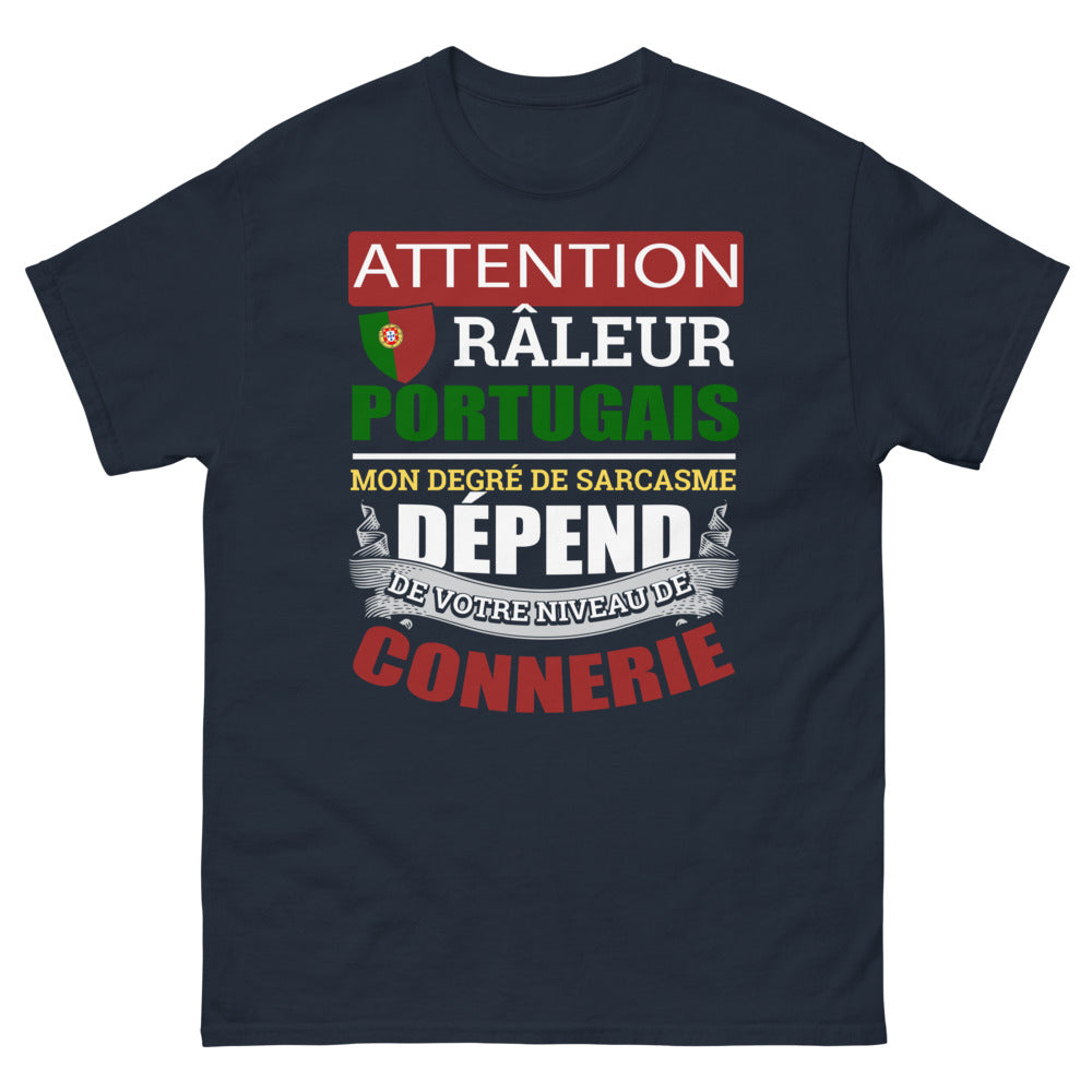 T-shirt Portugais marine - Attention râleur portugais