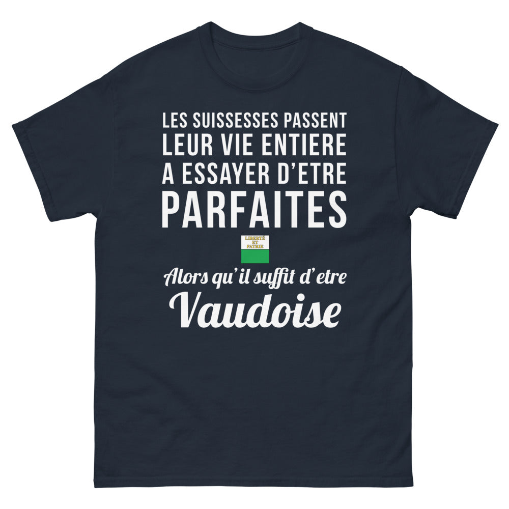 T-shirt Vaudoise marine - humour et authenticité