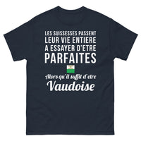 Thumbnail for T-shirt Vaudoise marine - humour et authenticité
