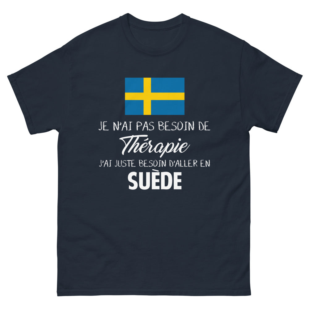 T-shirt Suède marine - Je n'ai pas besoin de thérapie