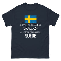 Thumbnail for T-shirt Suède marine - Je n'ai pas besoin de thérapie