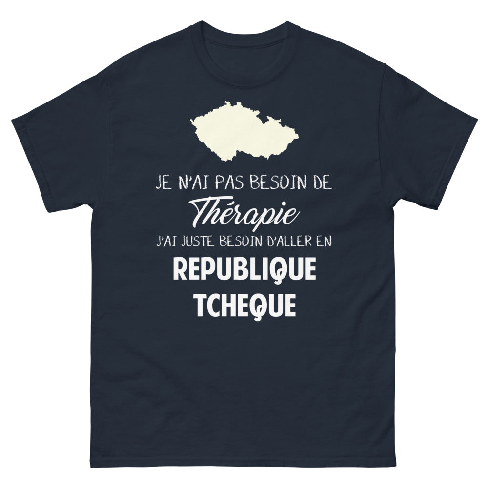 T-shirt République tchèque marine - fierté tchèque