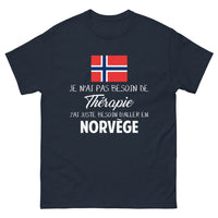 Thumbnail for T-shirt Norvège marine - fjords et aurores