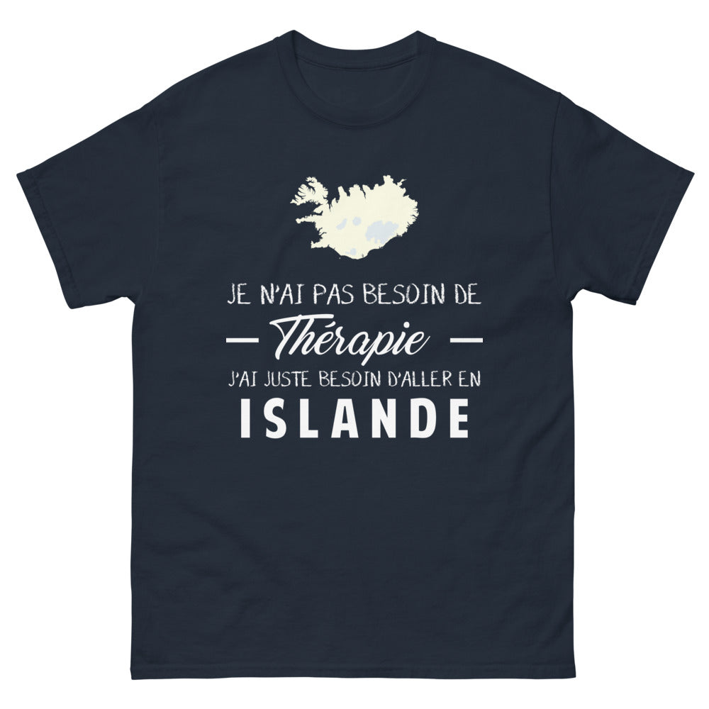 T-shirt Islande marine - J'ai juste besoin d'aller en Islande