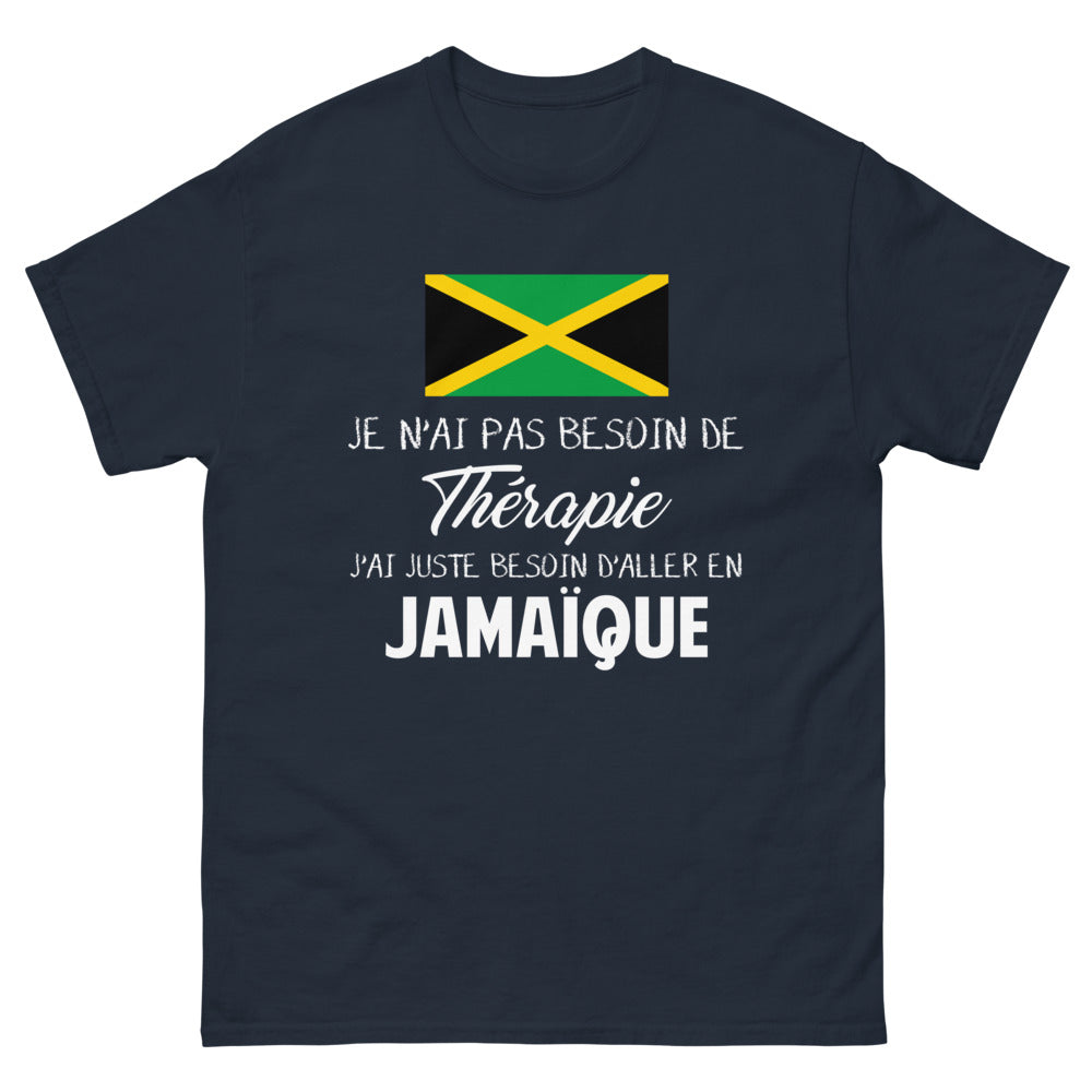 T-shirt Jamaïque bleu marine - voyage sans thérapie