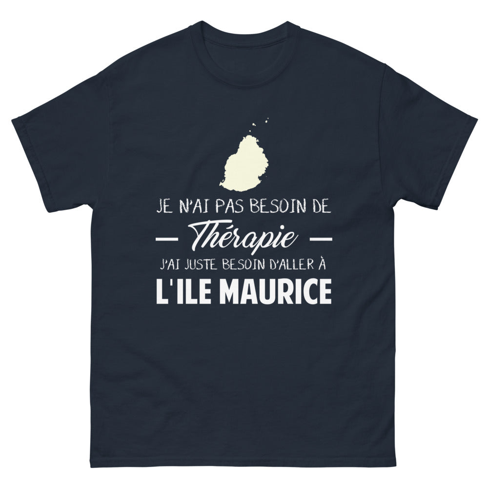 T-shirt Île Maurice marine - évasion insulaire légère