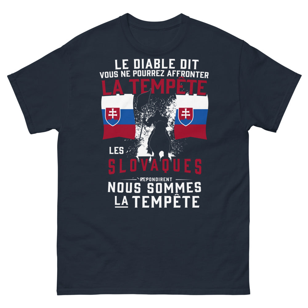 T-shirt Slovaques marine - Les Slovaques sont la tempête