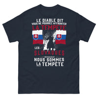 Thumbnail for T-shirt Slovaques marine - Les Slovaques sont la tempête