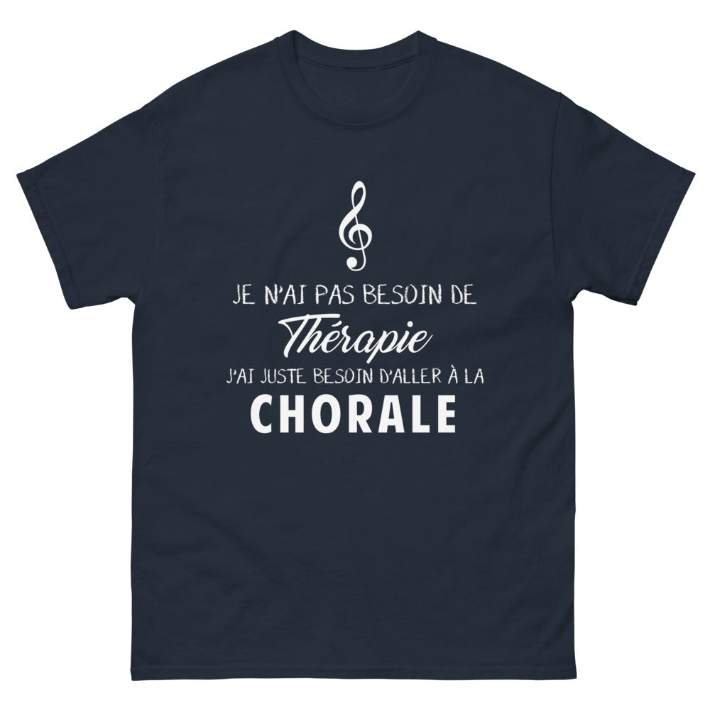 T-shirt chorale marine - réconfort et humour vocal