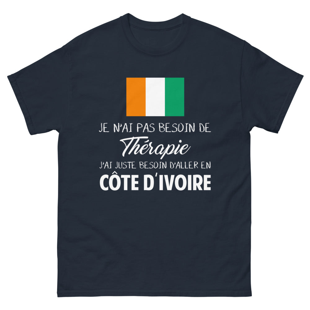 T-shirt Côte d'Ivoire marine - Besoin d'aller en Côte d'Ivoire