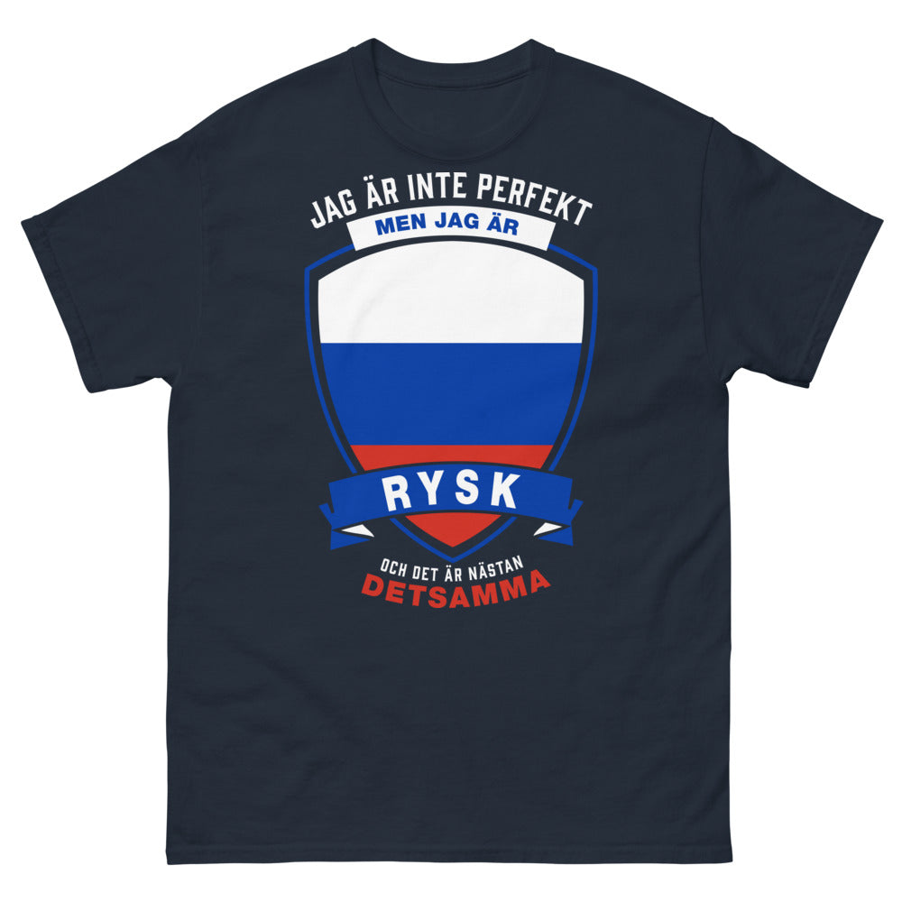 T-shirt russe marine - Je ne suis pas parfait mais je suis Russe
