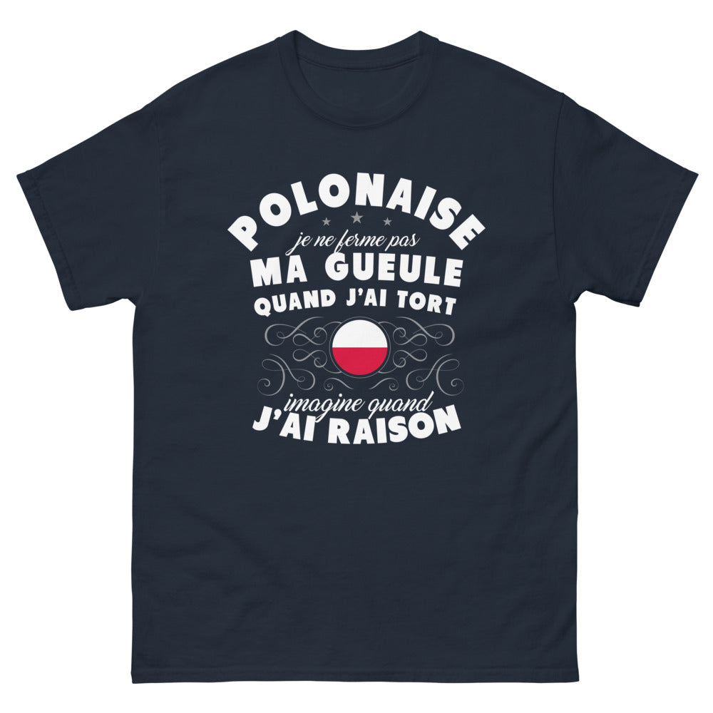 T-shirt Pologne marine - humour franc-parler