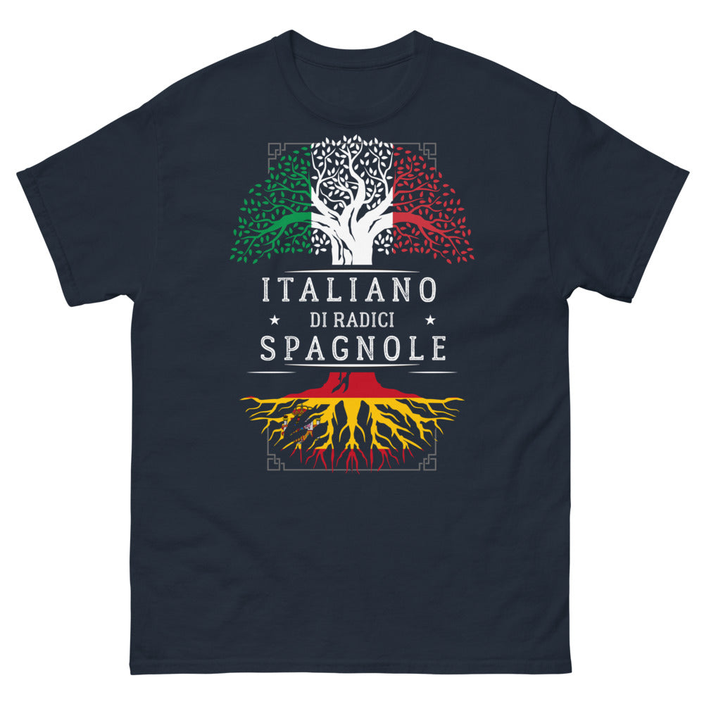 T-shirt radici spagnole italiane marine - racines et fierté