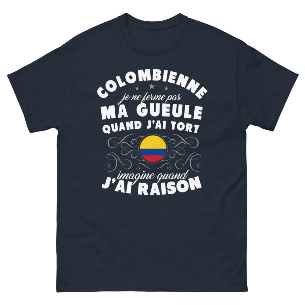 T-shirt Colombie marine - je ne ferme pas ma gueule