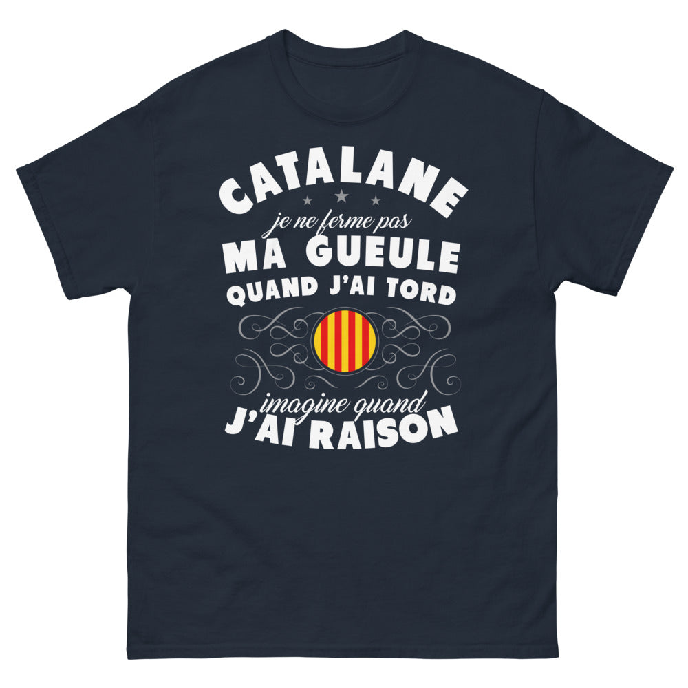 T-shirt Catalan marine - J’ai tort, imagine quand j’ai raison