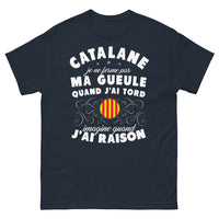 Thumbnail for T-shirt Catalan marine - J’ai tort, imagine quand j’ai raison