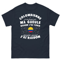 Thumbnail for T-shirt Colombienne marine - Je ne ferme pas ma gueule